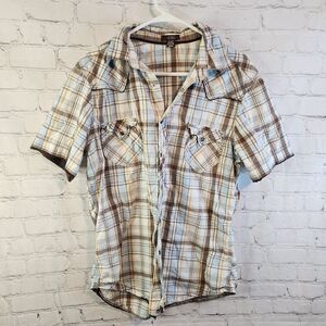 Men's Arizona button snap, Polo. Size Medium